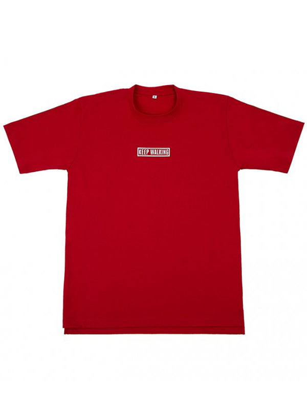 “Keep Walking” Basic T-Shirt (red)