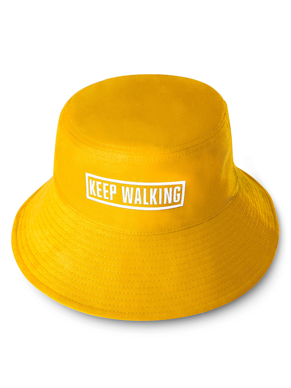 “Keep Walking” Bucket Hat (Yellow)
