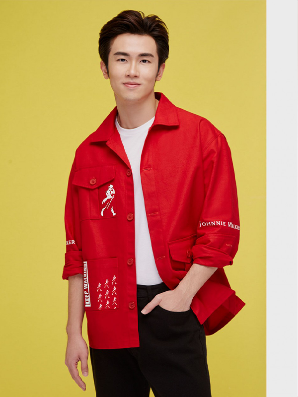 “Keep Walking” Oversize Jacket (Red)