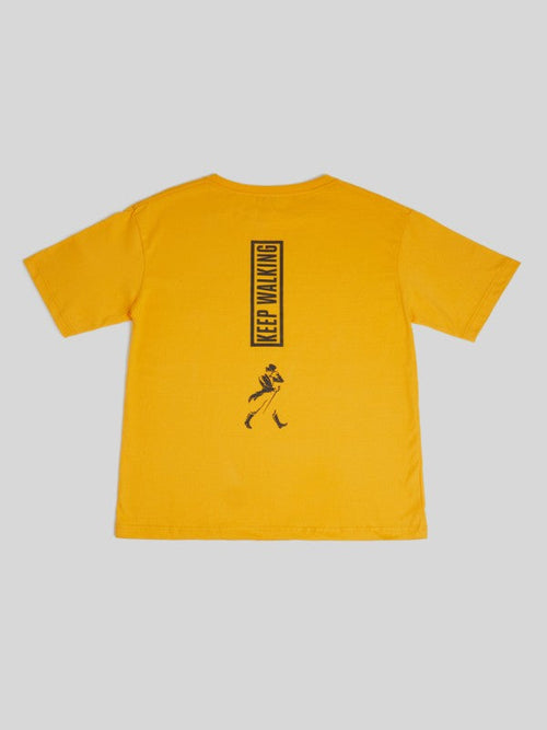 "Keep Walking" Oversized T-Shirt (Yellow)