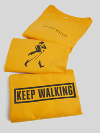 "Keep Walking" Oversized T-Shirt (Yellow)