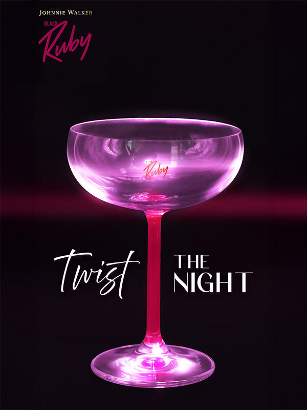 Johnnie Walker Black Ruby Twist the night glass